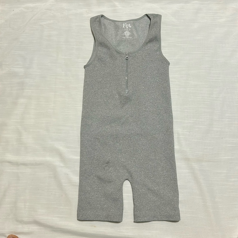 FCT With Love gray Compression Rib Romper -